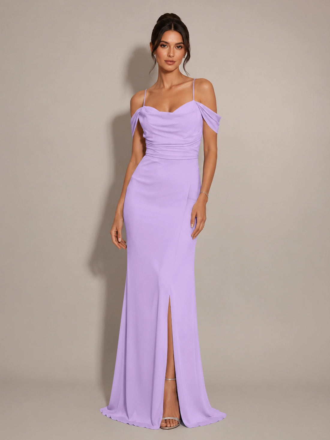 Trumpet Bridesmaid Dress with Slit