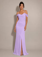 Trumpet Bridesmaid Dress with Slit