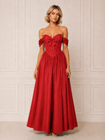 A-line Bridesmaid Dress with Bow Detail 