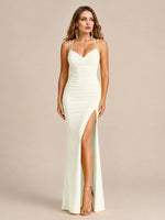 Sheath Prom Dress with Double Spaghetti Straps 