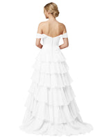 Tiered Off The Shoulder Prom Dress 
