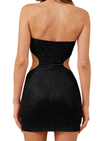 Cut-out Shining Mini Dress 