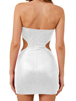 Cut-out Shining Mini Dress 