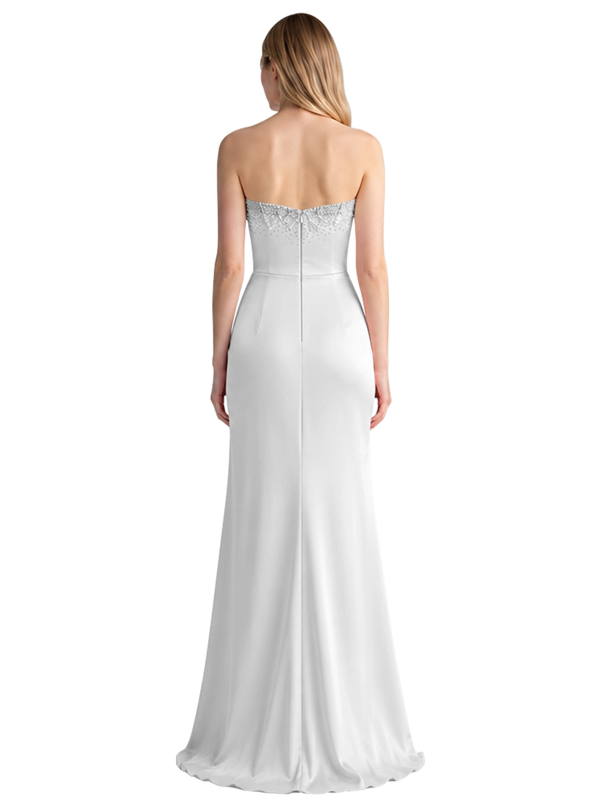 Beaded High Slit Prom Dress 