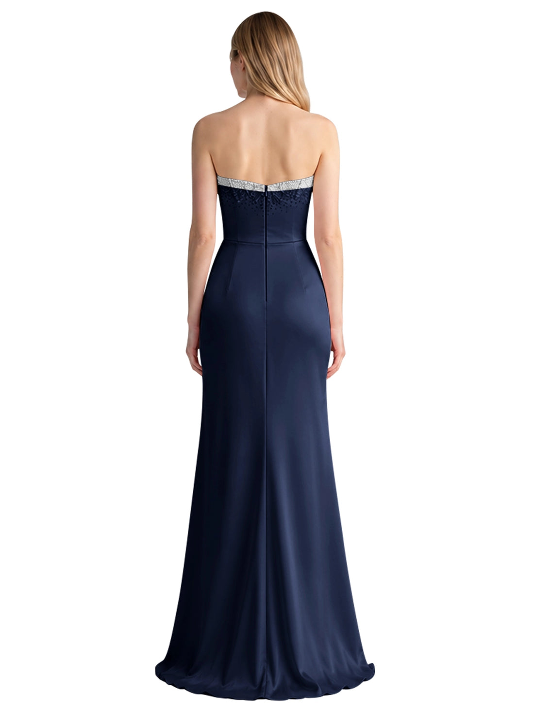 Beaded High Slit Prom Dress 