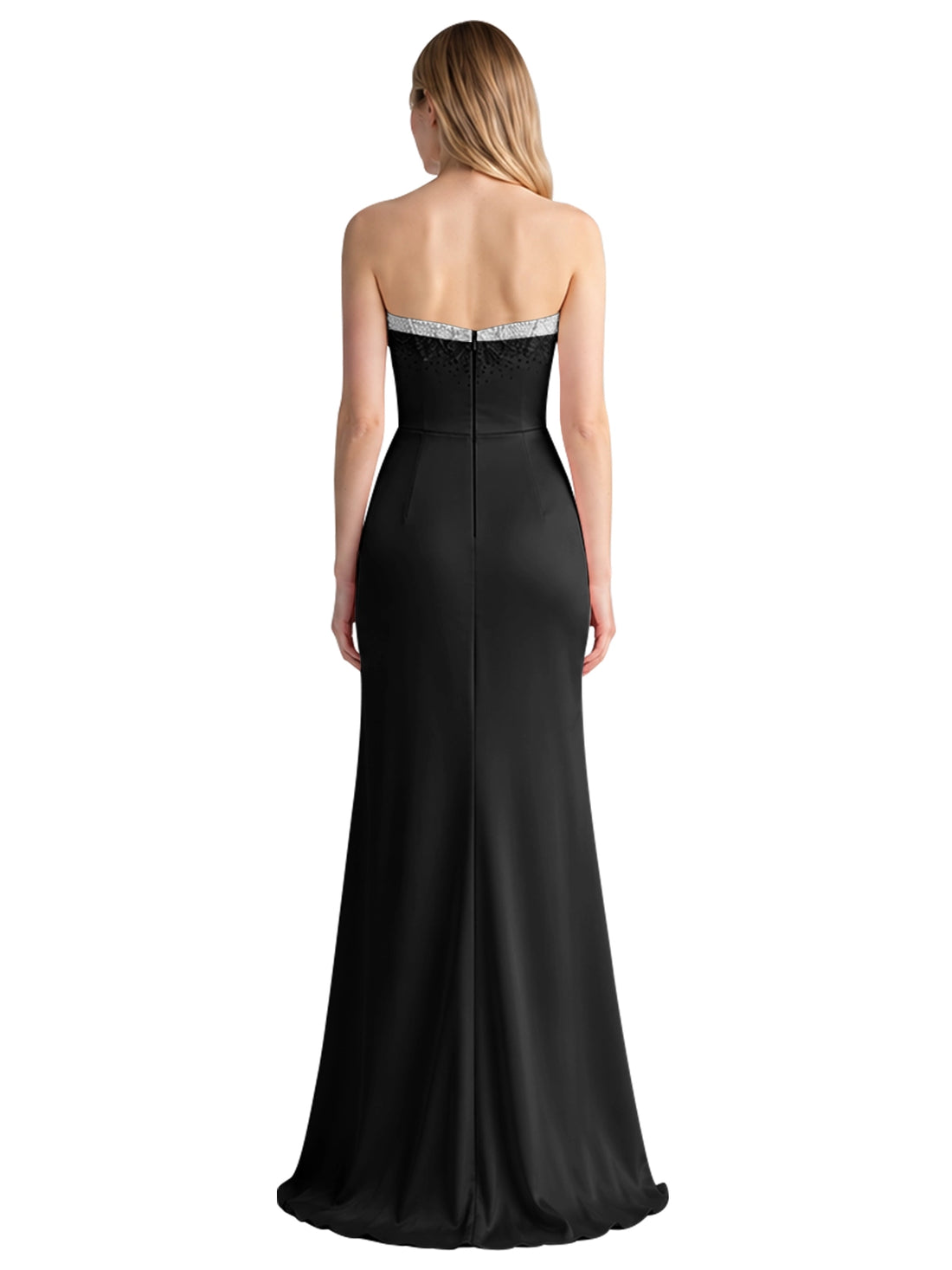 Beaded High Slit Prom Dress 