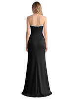 Beaded High Slit Prom Dress 
