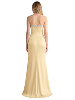 Beaded High Slit Prom Dress 