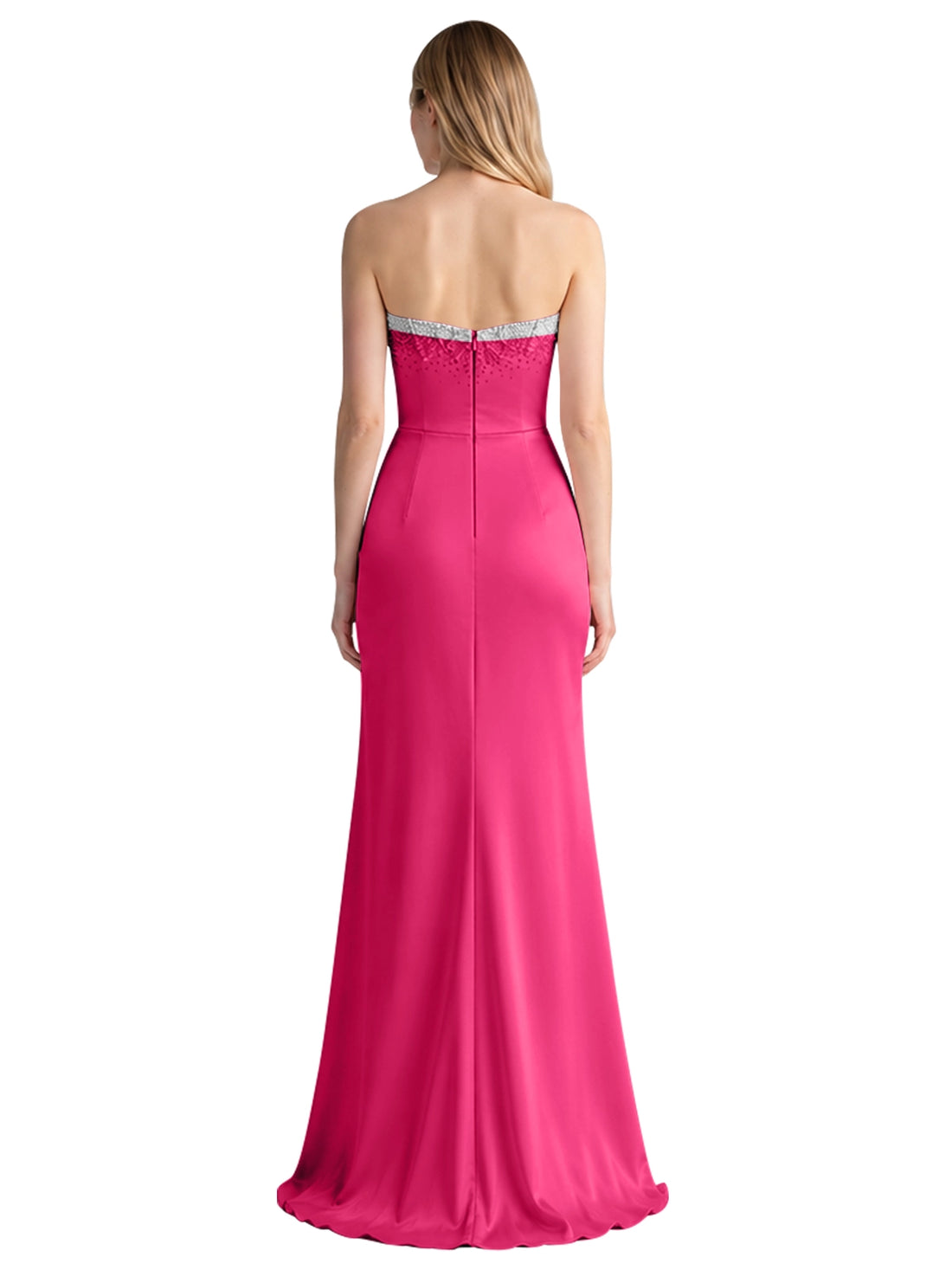 Beaded High Slit Prom Dress 