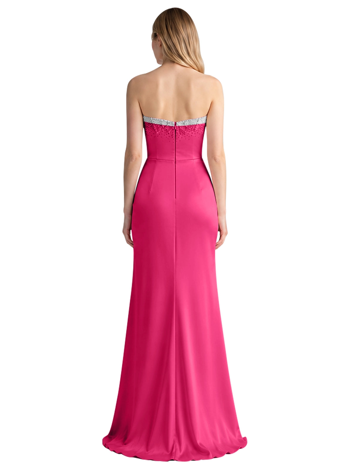 Beaded High Slit Prom Dress 