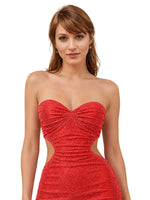 Cut-out Shining Mini Dress 