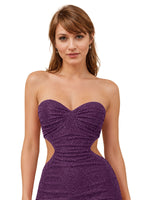 Cut-out Shining Mini Dress 