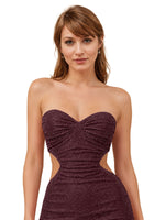 Cut-out Shining Mini Dress 