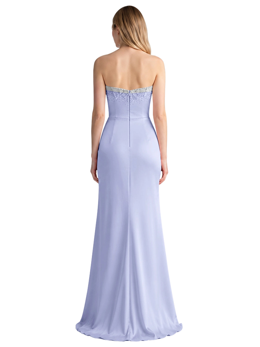 Beaded High Slit Prom Dress 