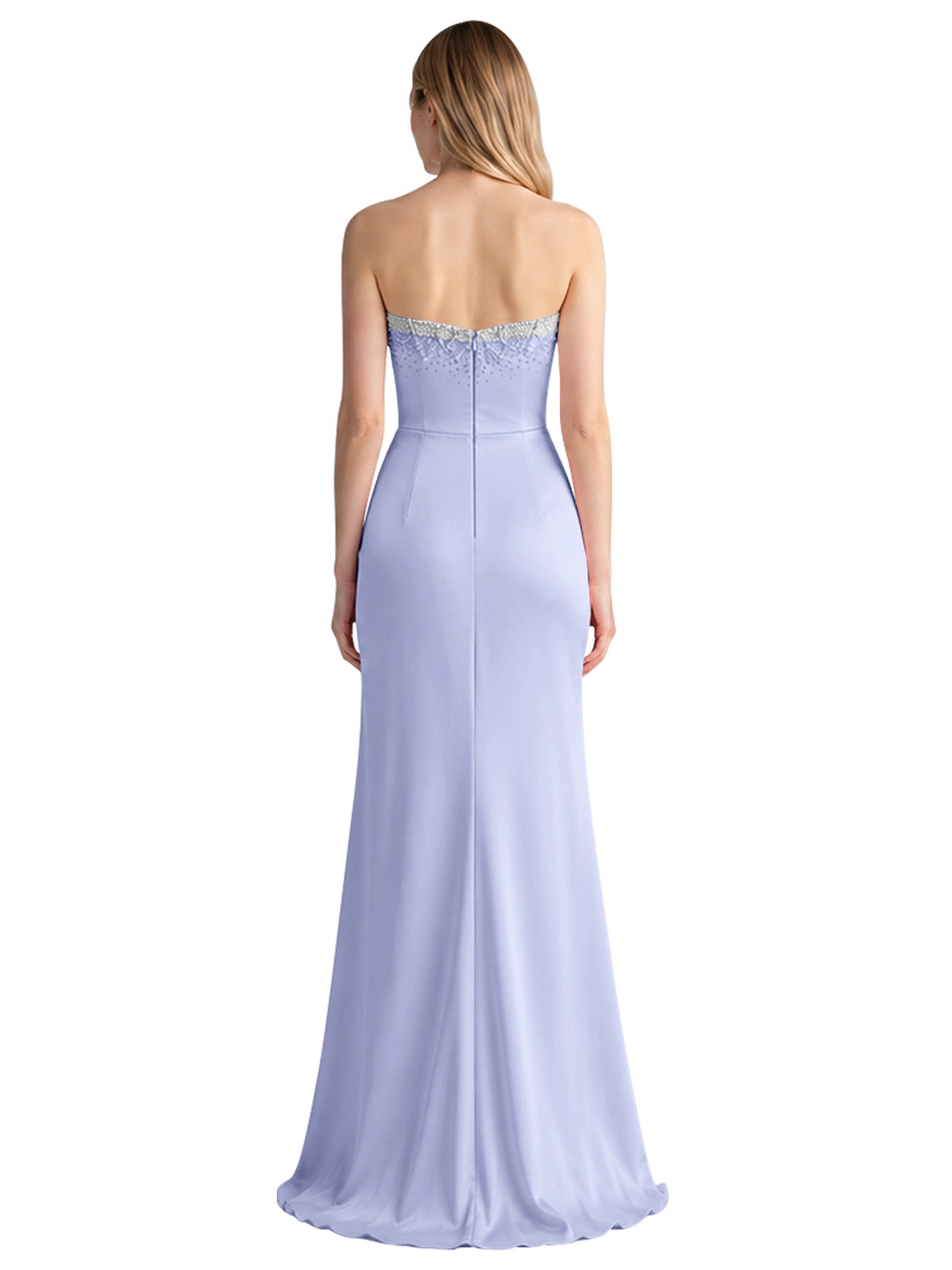 Beaded High Slit Prom Dress 