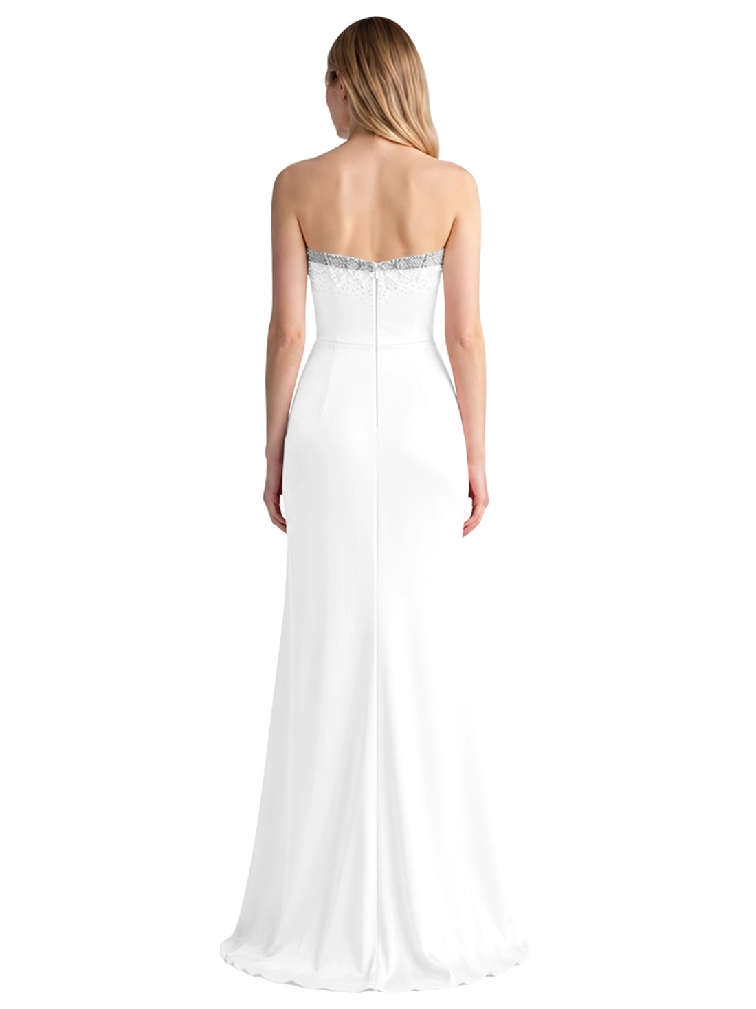 Beaded High Slit Prom Dress 