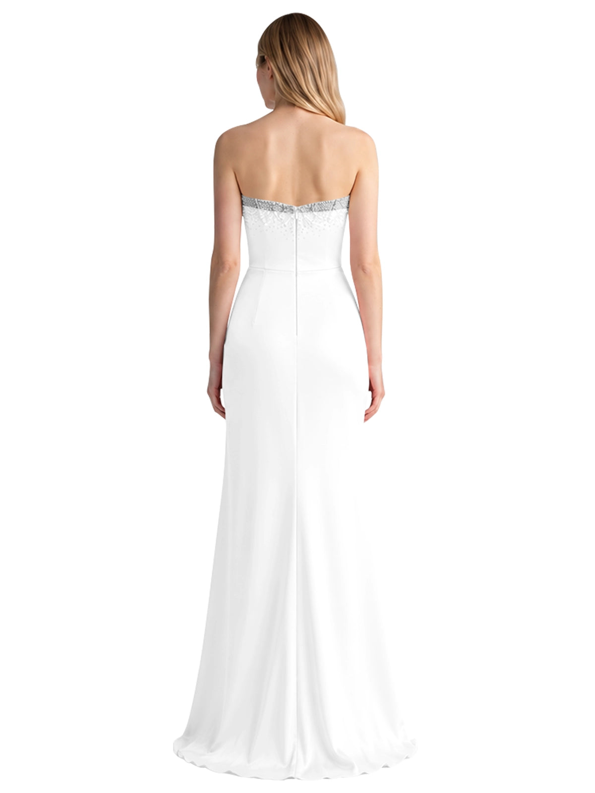 Beaded High Slit Prom Dress 