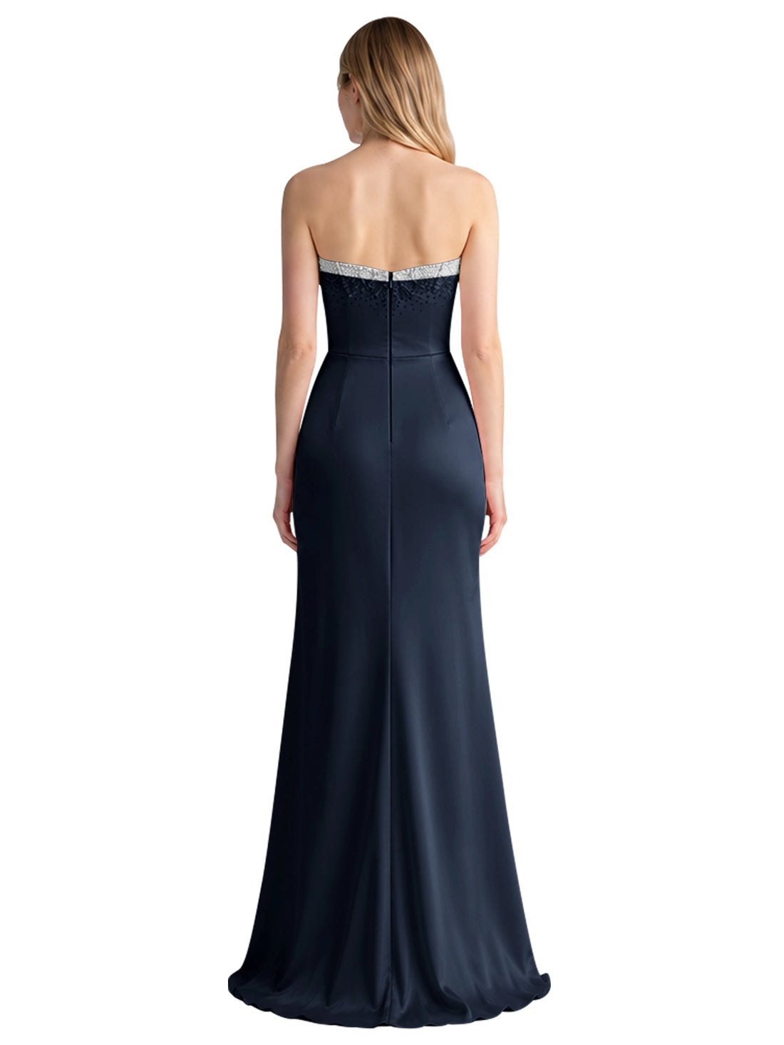 Beaded High Slit Prom Dress 