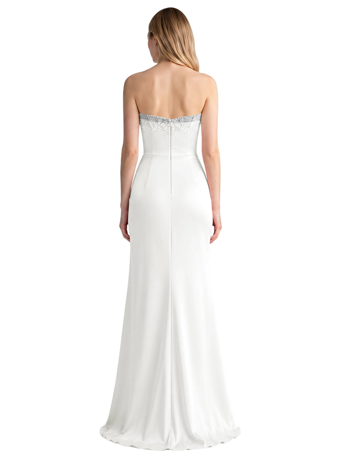Beaded High Slit Prom Dress 