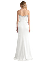 Beaded High Slit Prom Dress 