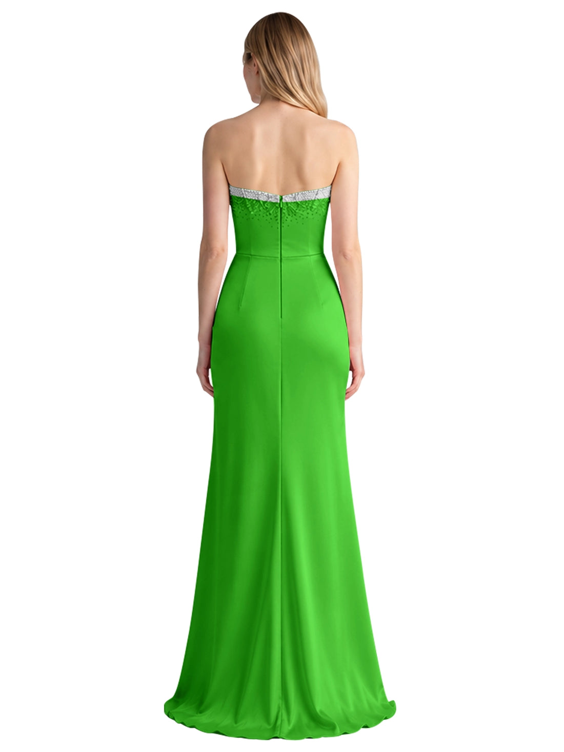 Beaded High Slit Prom Dress 