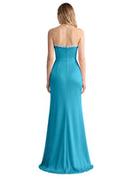 Beaded High Slit Prom Dress 