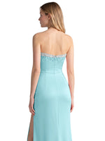 Beaded High Slit Prom Dress 