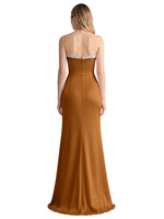 Beaded High Slit Prom Dress 