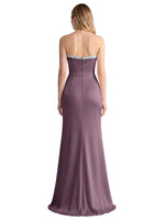 Beaded High Slit Prom Dress 