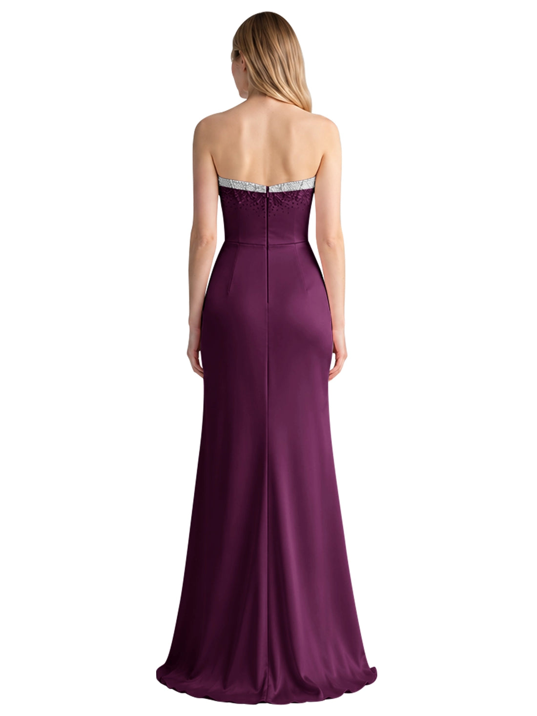 Beaded High Slit Prom Dress 