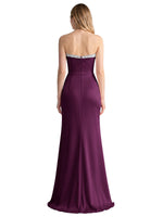 Beaded High Slit Prom Dress 