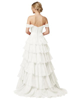 Tiered Off The Shoulder Prom Dress 