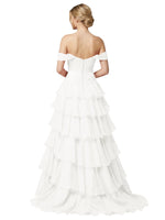 Tiered Off The Shoulder Prom Dress 