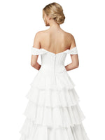 Tiered Off The Shoulder Prom Dress 