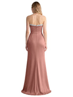 Beaded High Slit Prom Dress 