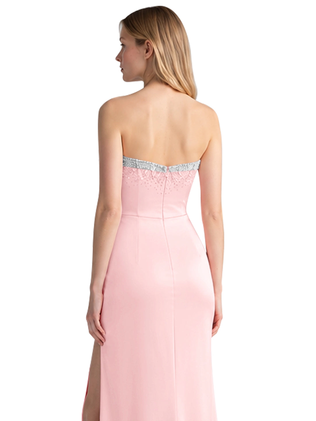 Beaded High Slit Prom Dress 