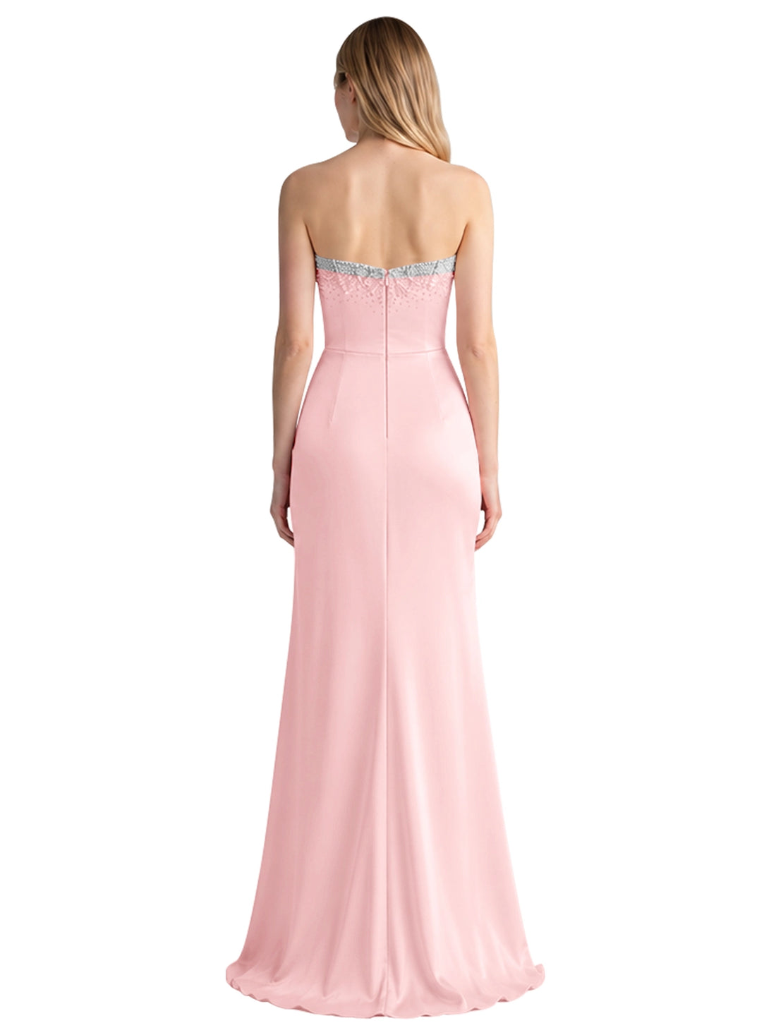Beaded High Slit Prom Dress 