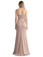Beaded High Slit Prom Dress 