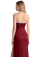 Beaded High Slit Prom Dress 