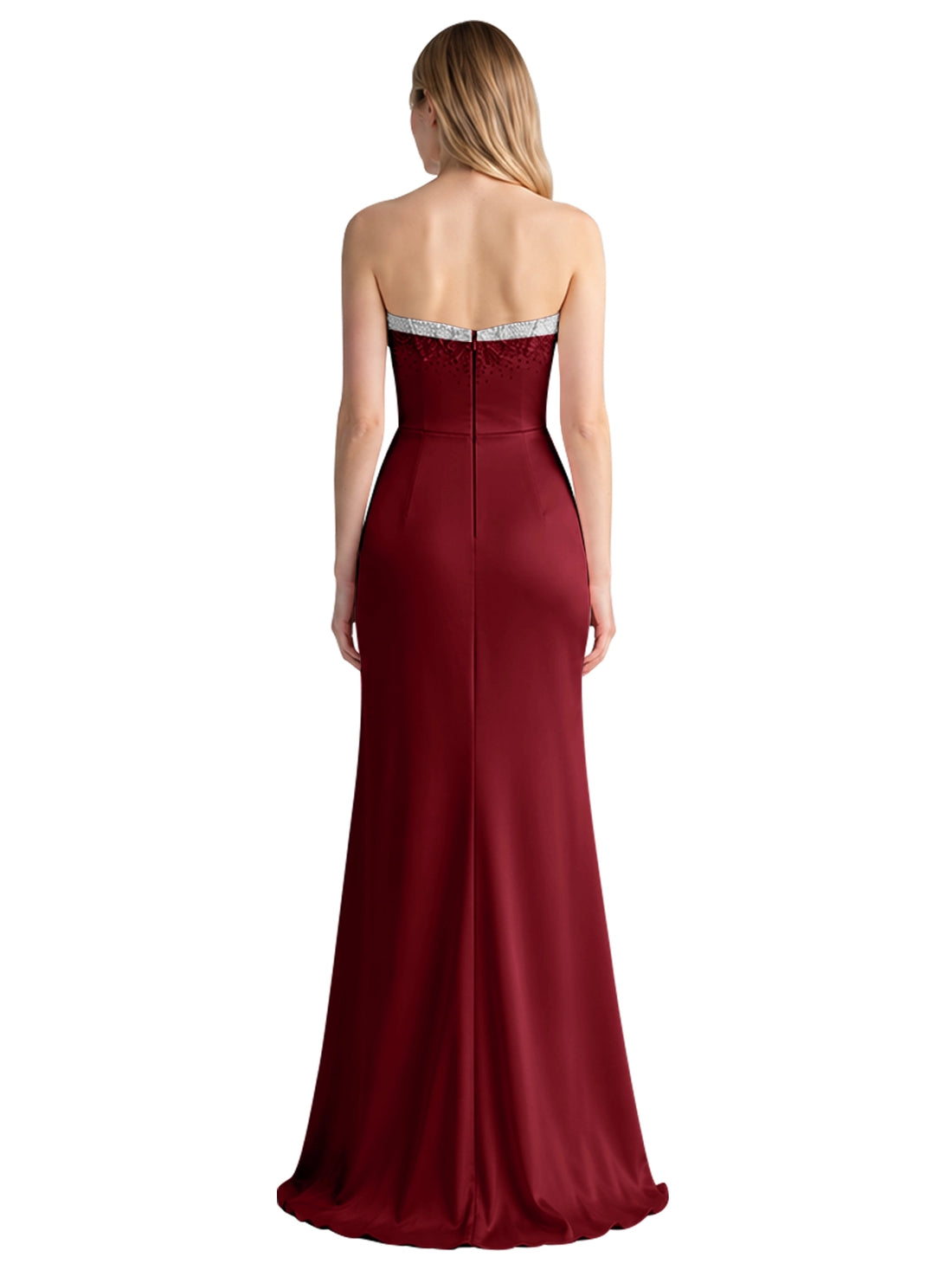 Beaded High Slit Prom Dress 