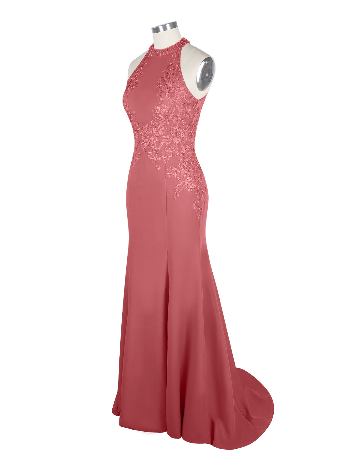 Halter Neckline Trumpet Dress 