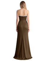 Beaded High Slit Prom Dress 