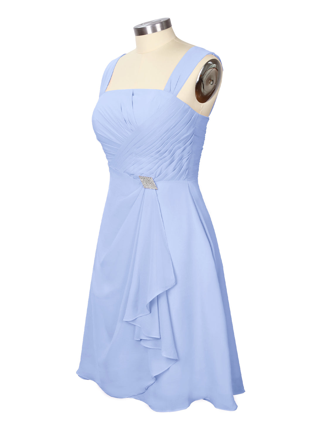 Ruched Chiffon Two-Piece Dress Set 