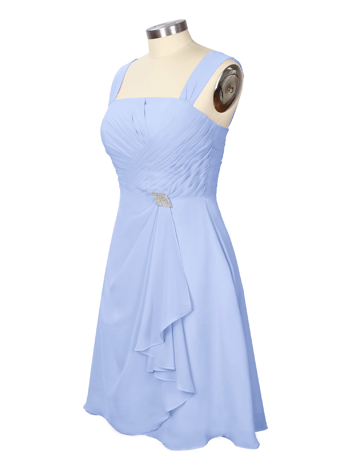 Ruched Chiffon Two-Piece Dress Set 