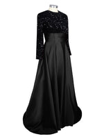 Sequin Jewel Neckline Prom Dress 