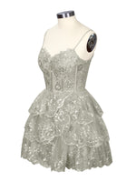 Sequin Appliques Mini Dress 