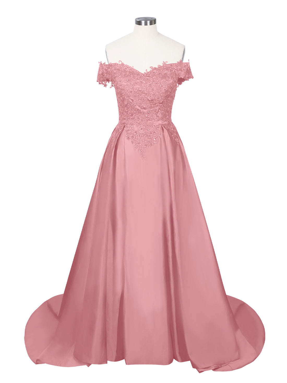 Applique Bodice Prom Dress 