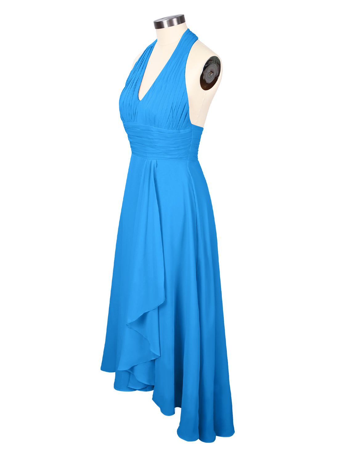 Ruched Halter Bridesmaid Dress 