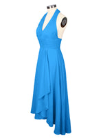 Ruched Halter Bridesmaid Dress 