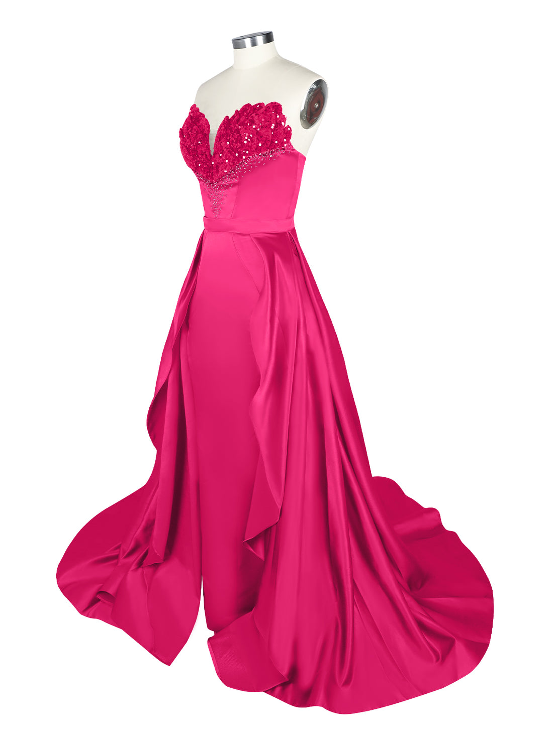 Strapless Sequin Prom Dress 